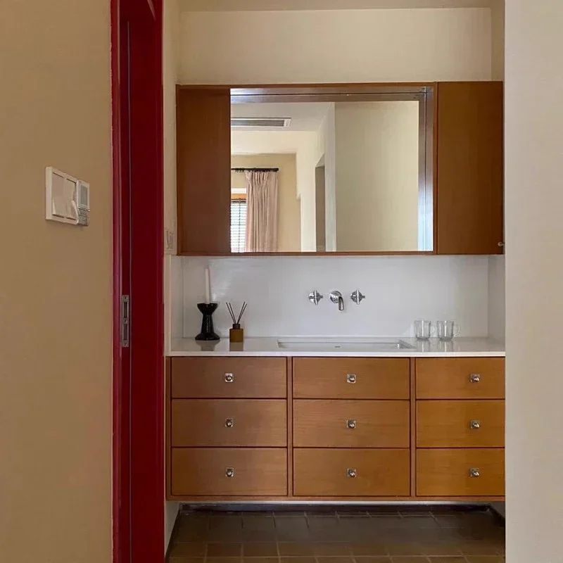 

bathroom cabinet with mirror Multifunction Home Furniture Mirrors Storage Locker Kitchen Column Floor Salon Station Hogar