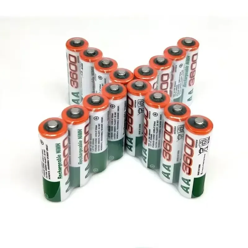 100% New AA 1.2Vbattery 3600mAh rechargeable battery, 1.2V Ni-MH AA battery, suitable for clocks, mice,computers