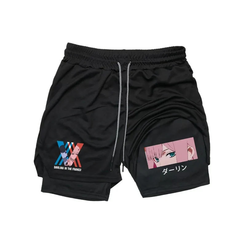 darling-franxx-zero-two-2-em-1-shorts-de-treino-de-ginastica-para-homens-secagem-rapida-elastico-compressao-atletica-fitness-corrida-corrida
