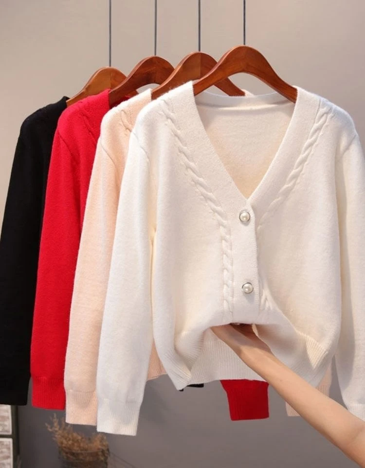 

Loose Knitted Long Sve Sweater Comfortable Street Sle round Ne Top Women's Faion Summer Casual Knitwear