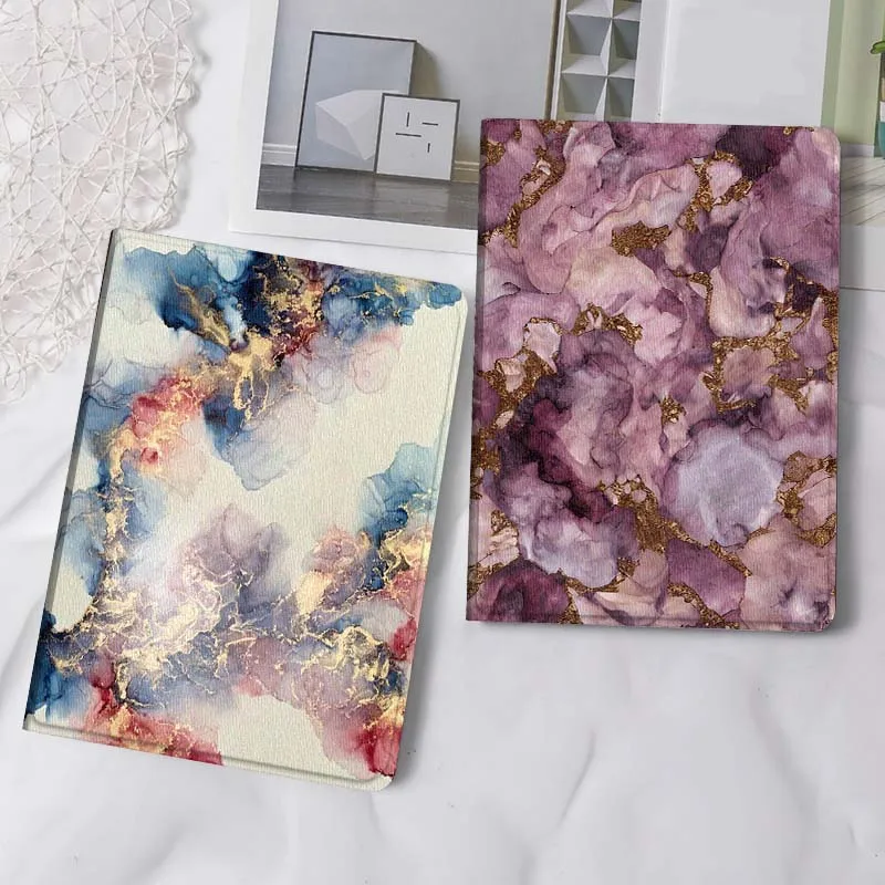 

Abstract Ink Gold Pattern Gift Tablet Case For Apple iPad Air Pro mini 1 2 3 4 5 6 7 8 9 11 M2 M3 M5 M4 5th 6th 7th 10th 11th