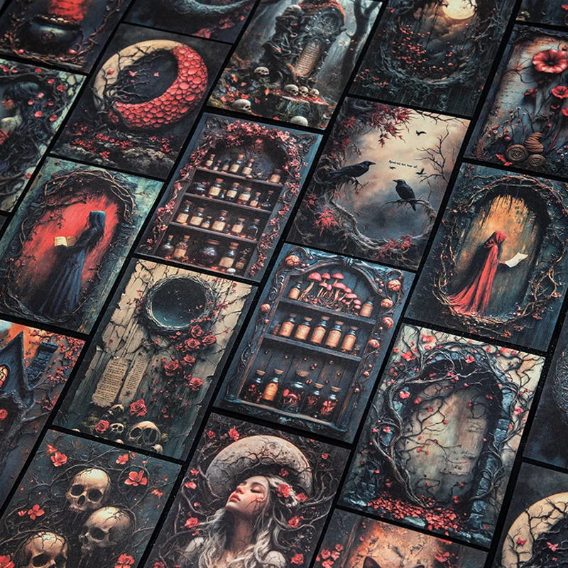 ورق مادة شخصية الهالوين من Mr. Paper 50 ورقة/عبوة من سلسلة الكتب السحرية الساحرة المواد السحرية هدية عيد الهالوين العائلية