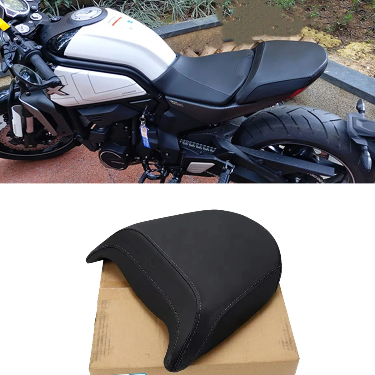 Motorcycle rear seat cushion original factory modified parts thickened waterproof retro seat bag For CFMOTO 700CL-X Sport CLX700