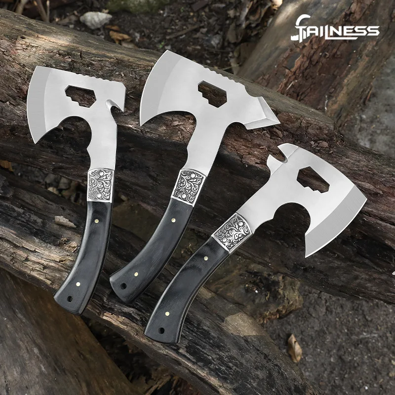 Multi functional fire axe, vehicle mounted tree chopping and logging axe, outdoor axe knife, portable hand axe
