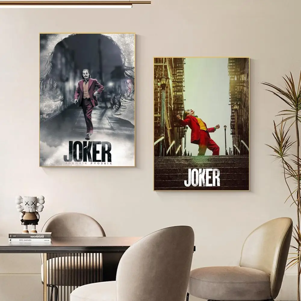 1PC Classic Movie Retro Print Poster Paper Waterproof HD Sticker J-joker H-Harley Quinn Bedroom Home Living Room Bar Wall Decor