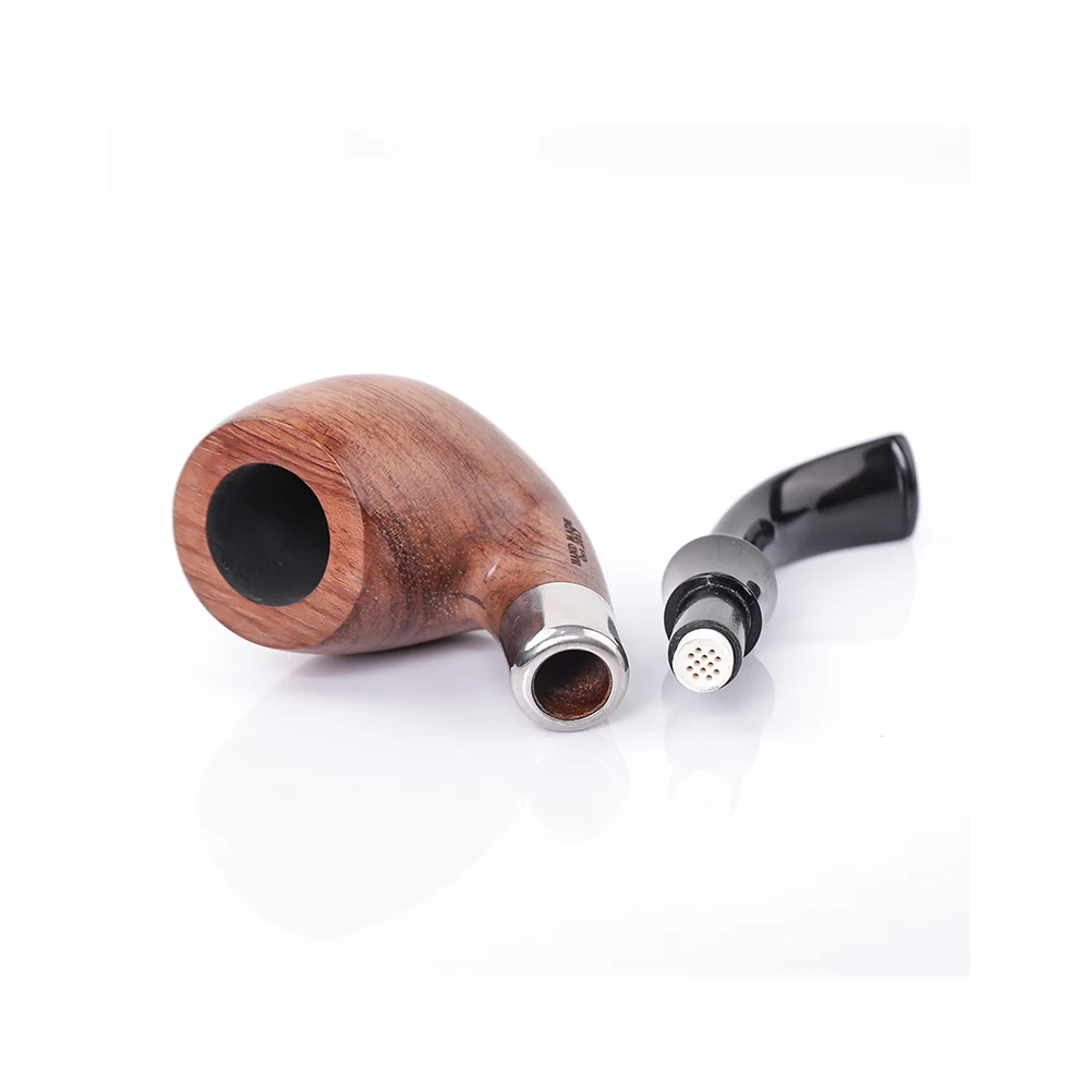 Old Fox Rosewood Tobacco Apple Pipe Set Accessories 9MM Activated Carbon Paper Filter Sandalwood Smoking Pipe With 10 Tools Kits