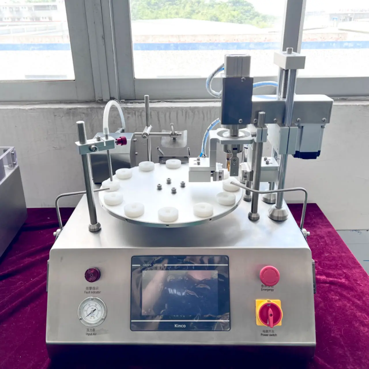 Tabletop Semi Automatic PLC Ceramic Pump Bottling Machine for Glue Gel Reagent Beverage Liquid Packing