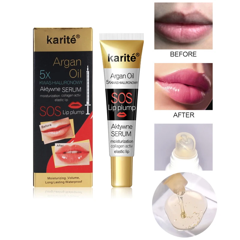 Marokkanisches Arganöl, pralleres Lippen-Make-up, feuchtigkeitsspendender Lippenbalsam, leuchtendes Öl, feuchtigkeitsspendender, transparenter, praller Lipgloss für die Lippenpflege, Kosmetik