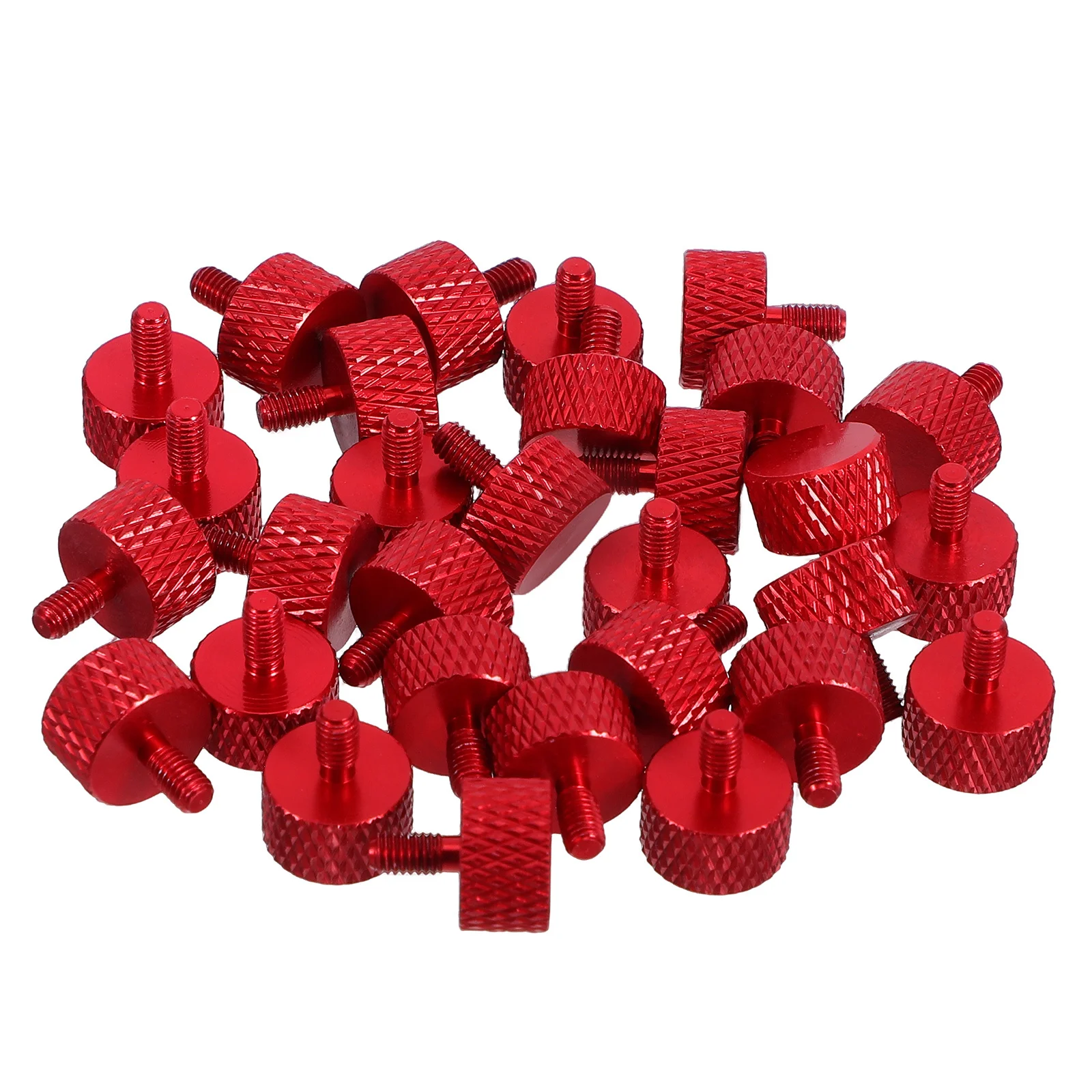 

30Pcs Computer Case Screws M3x8 Aluminum Alloy Knurled Hand-Twisted Thumb Screws Precision Fit for Desktop Pc Cover Power Supply