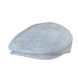 Spring Summer Cotton Newsboy Cap New Breathable Beret Men's Women Literary Retro Hat England Hats Male Hats 47