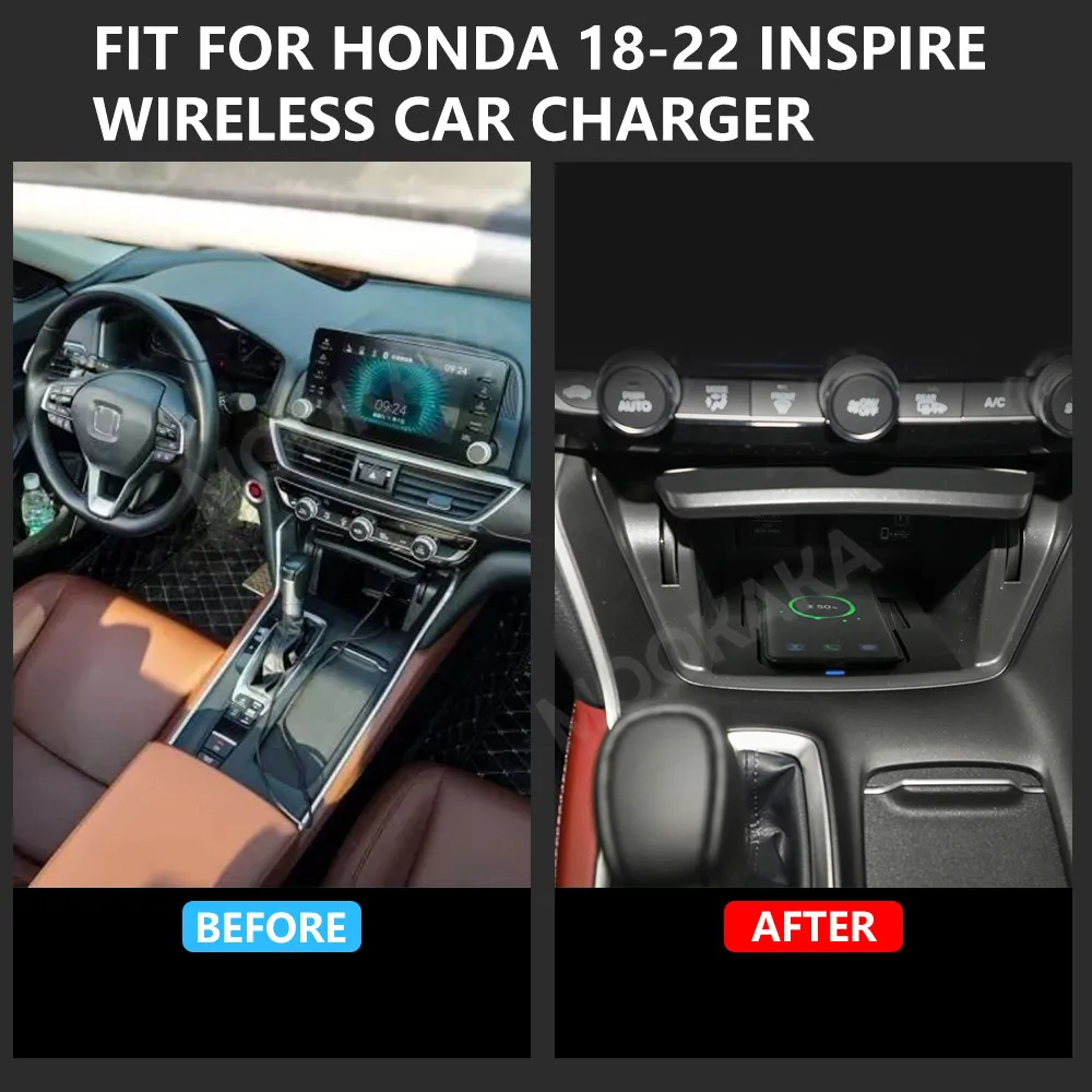 For Honda Inspire 2018-2022 Quick QI Car Wireless Charger Fast Charging Intelligent Infrared Phone Dashboard