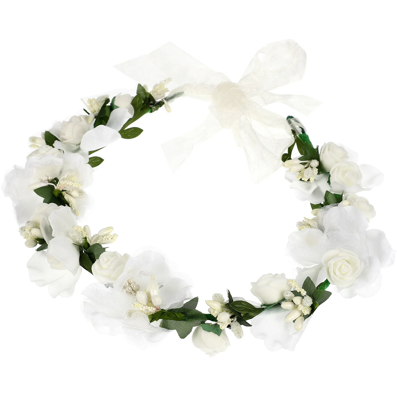 

Bridal Wreath Crown Floral Headdress Wedding Hairb Artificial Crowns Bridal Wreaths s Lightweight Comfortable Wear