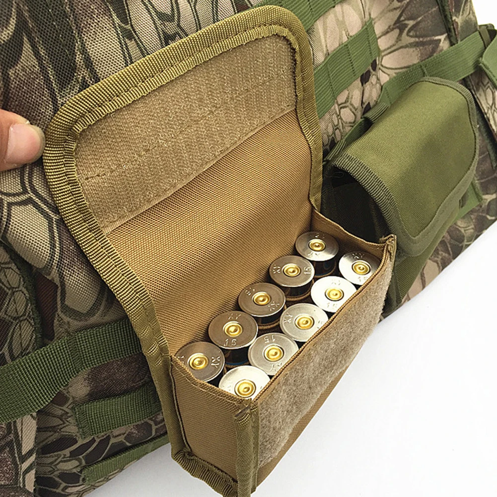 Tactical 10 Round Shotgun Shotshell Molle Pouch For 12 Gauge/20G Magazine Pouch Ammo Round Cartridge Holder Pocket Waist Bag