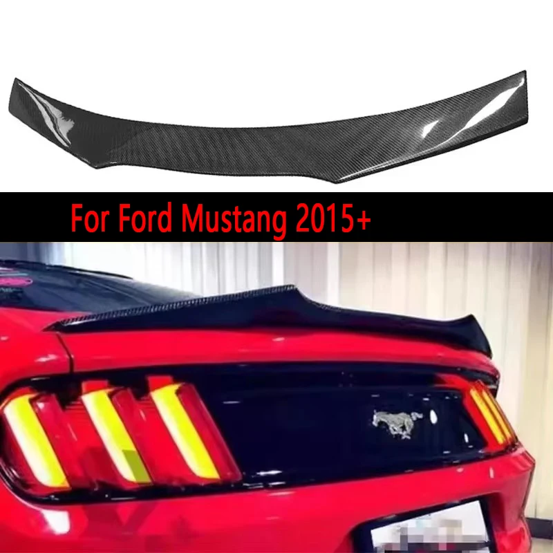 

For Ford Mustang 2015+ GT Carbon Fiber Tail fins Rear Trunk Spoiler Guide Wing Rear Wing Car Accessories body kit