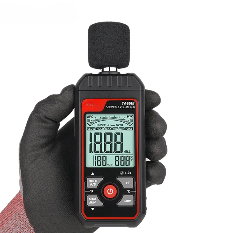 Noise Meter TA651 Household Noise Tester Measuring Sound Noise Tester Decimeter Sound Level Meter