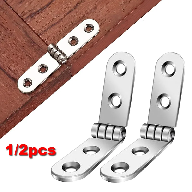 2/1pcs 180 Degrees Foldable Hinge Flap Screw-On Hinges Silent Drawer Hinge Install The Fixing Parts Furniture Hardware Kit