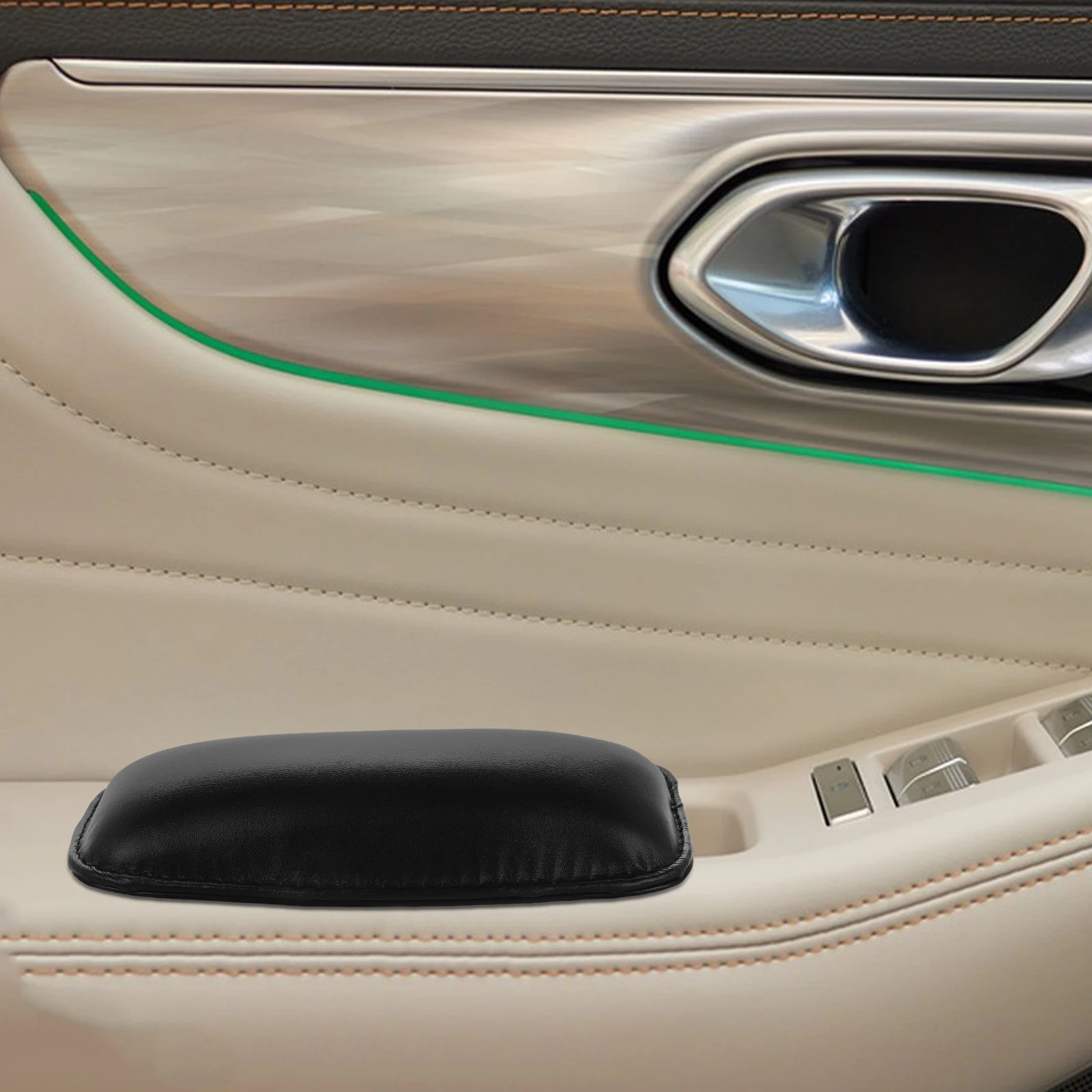 

2pcs Car Knee Pad Elbow Cushion Thick Leg Support Comfortable Anti-Slip Driver Thigh Cushion For Car Center Console Automotive