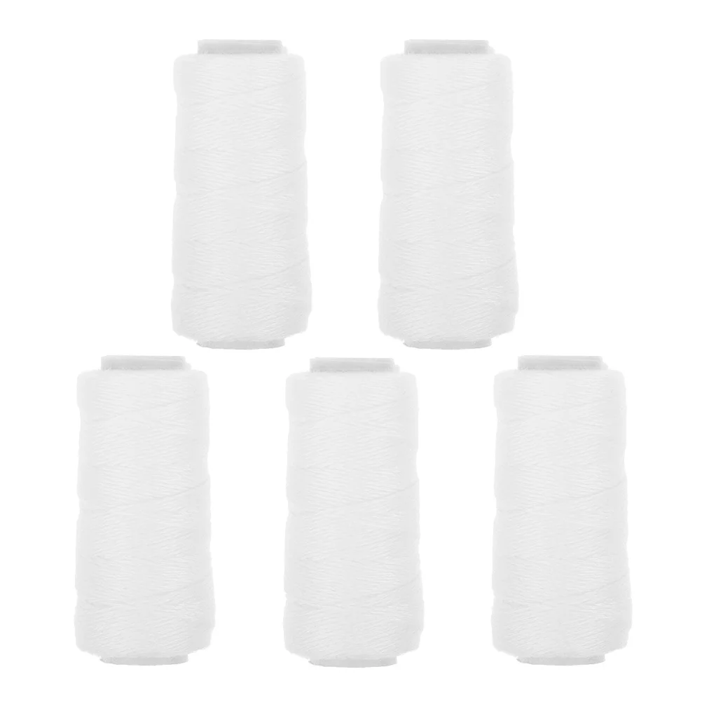 

5pcs 5 Rolls For Hair Removal Threading Tool Eyebrow Hair Removal Machine Thread Face Epilator Replacement Thread Embroidery Use