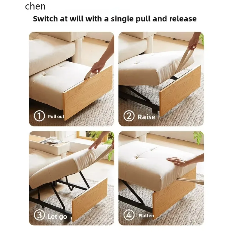 DSA  Storage Cloud Sofa Living Room Original Wood Style Fabric Solid Wood Sofa Bed