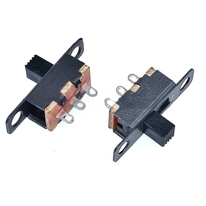 50PCS SS12F15G4 SS12F15G5 SS12F15G6 Lever Height 4/5/6MM SS-12F15 Toggle Slide Switch 1 Row, 2 Positions, 3 Pins SS12F15
