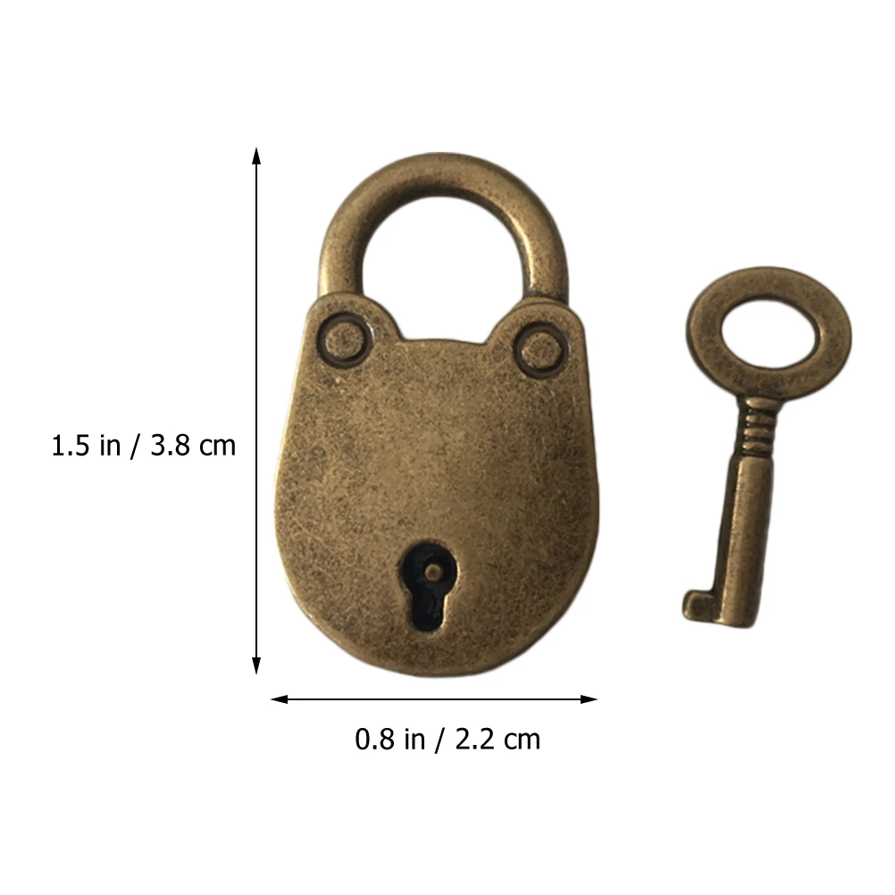 

2Pcs Retro Vintage Locks Jewelry Case Latches Padlock for Handbags Small Luggage Decorative Zinc Alloy Smooth Surface