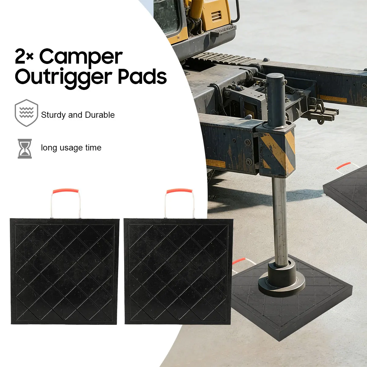 

RV Jack Pads Loading 20T for RVs trailers cranes and other heavy equipment HDPE+Nylon Camper Outrigger Pads