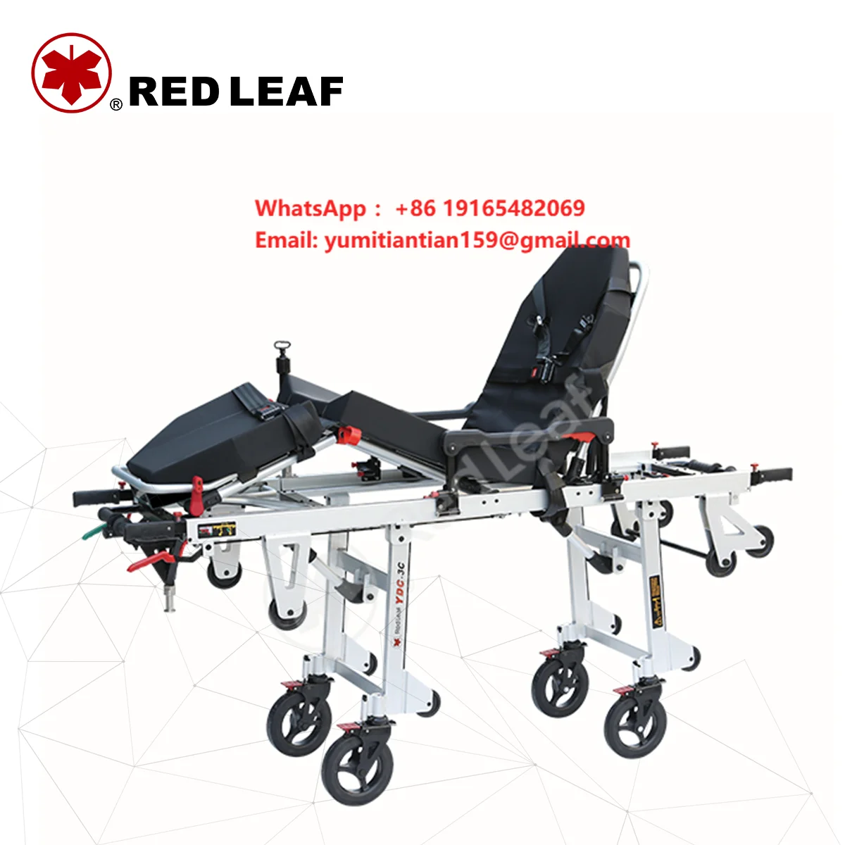 High-Strength Aluminum Alloy Manual Loading Ambulance Stretcher Supplier with CE Certification for Emergency Rescue