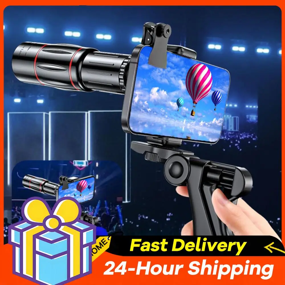 18/28/36x lente da câmera do telefone móvel clip-on zoom telescópio monocular universal lente do telescópio óptico para acampamento caça esportes