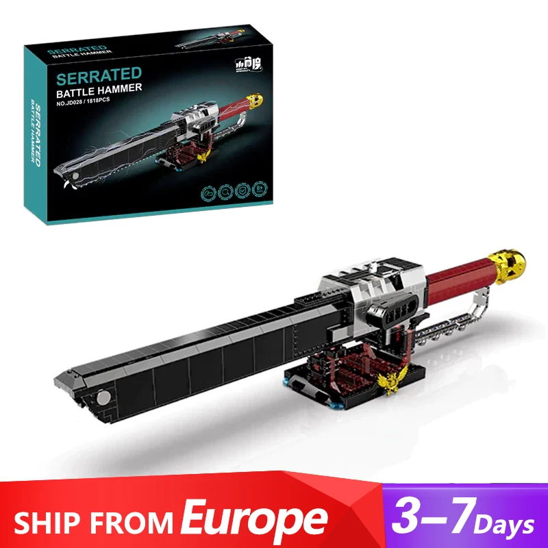 

1818 шт. MOC креативные электрические строительные блоки со знаками кино сцена бензопила соединение мощность оружие модель сборки игрушки подарок для детей