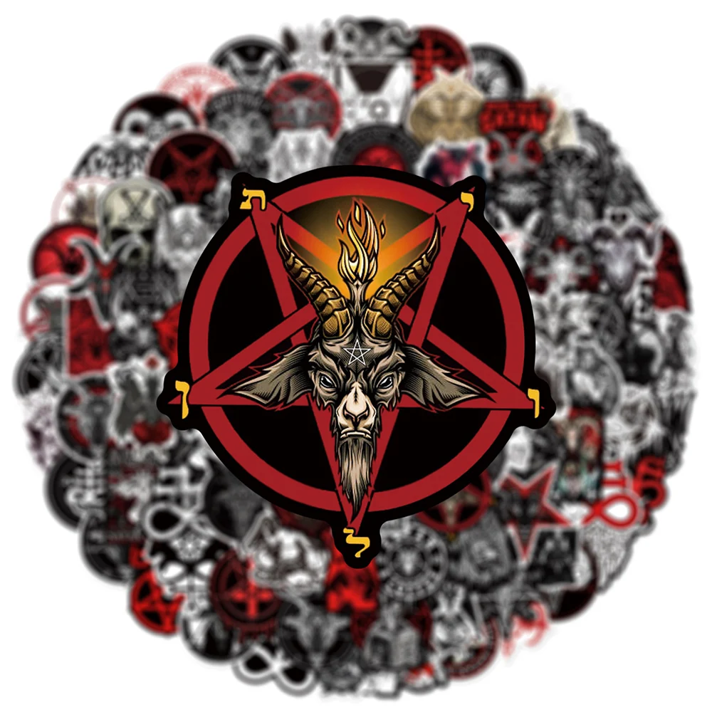 10/30/50/100pcs Horror Dark Gothic Demon Satan Stickers Cool Devil Graffiti Sticker Phone Case Scrapbook Motorcycle Decals Decor