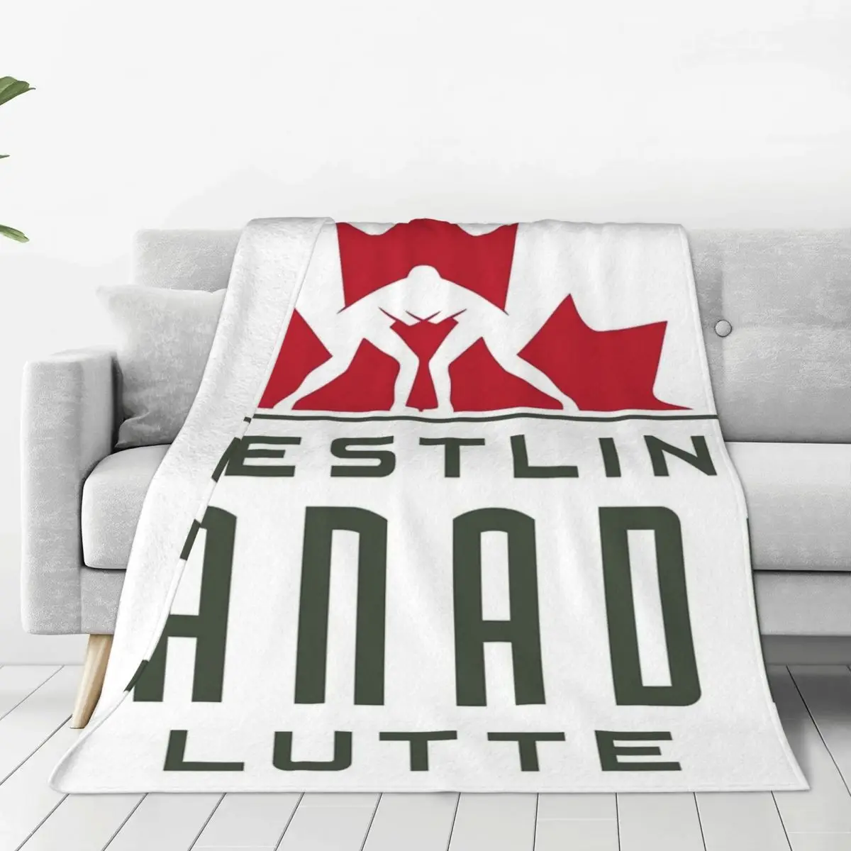 WRESTLING CANADA LUTTE Four Seasons Universal Blanket Office Can Be Laid Mother's Day Gift