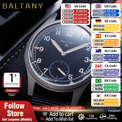 Baltany Dirty Dozen Watch Man S2019 Military Vintage Wristwatch Small Seconds Hand VD78 Quartz Luminous 100M Waterproof Field Wa