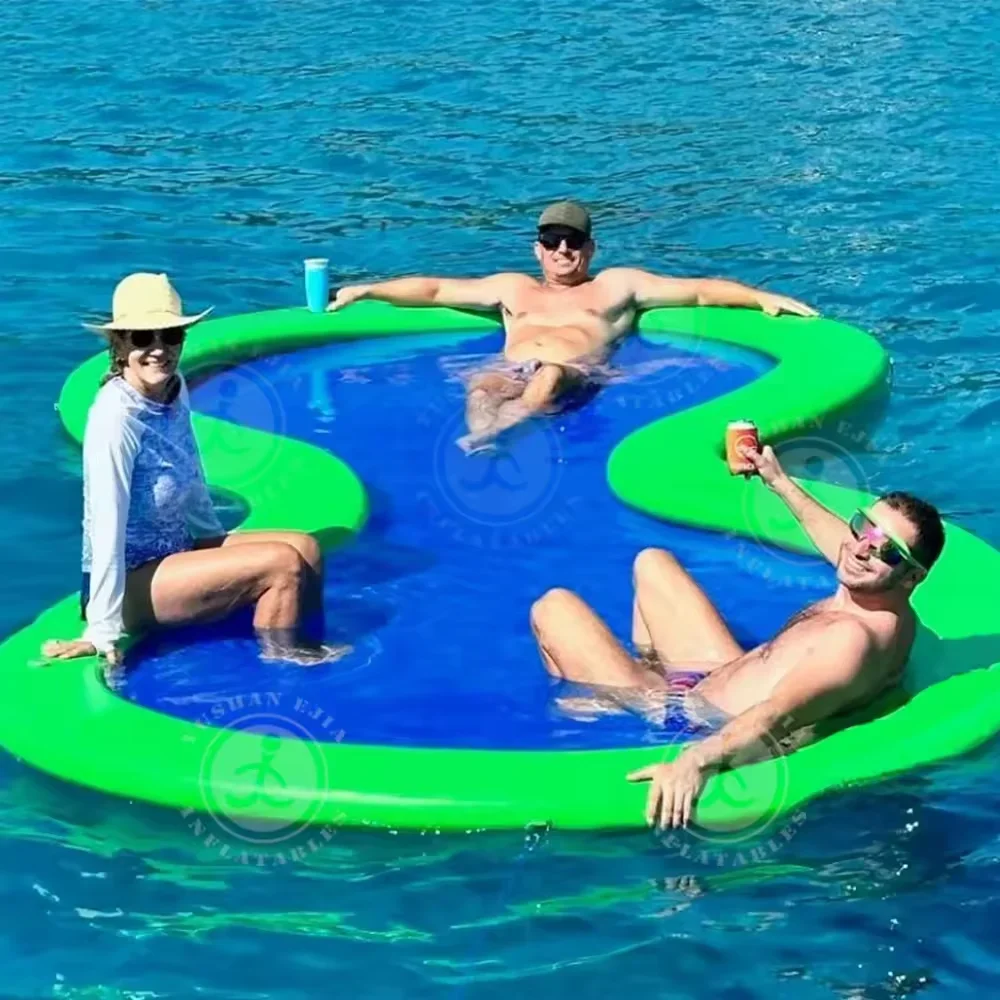 Super Relaxing Water Games Platform Portable Water Lounger Hammock Bed Pool Float Inflatable Pool Water Hammock For Sale