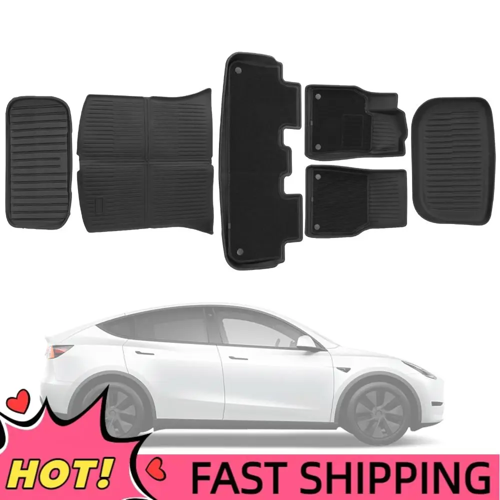 

Floor Mats and Cargo Liners TPE Full Set for Tesla Model Y Juniper 2025 2026 5-Seat Car Mats Fit for Tesla Model Y Accessories