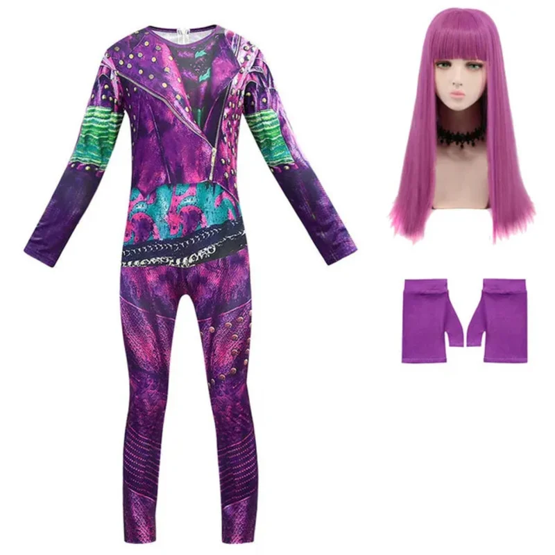 Bear House Kinds of D-Descendants 3 Mal для девочек, карнавальный костюм Иви, детский фантазийный тканевый парик на Хэллоуин, Bir2025 PPT01..