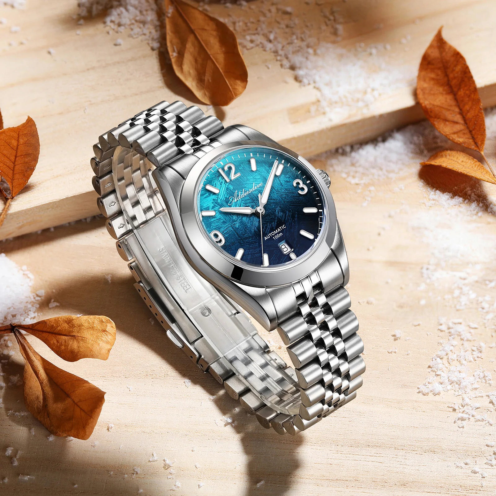 ADDIESDIVE New Sapphire Crystal Watches AD2547 Luxury Men's Automatic Mechanical Watch Japan 8215 BGW9 Luminous Waterproof Clock