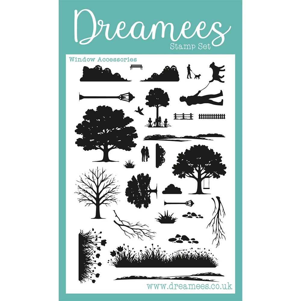 

Dieamees Window Accessories Stamp Set "Window Boxes 7x7 Die Set Dies DIY Scrapbook Calendar Paper Card Template March 2026 New