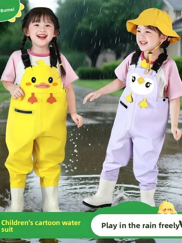 防水オーバーオール子供用水遊びオーバーオールスーツベビー海探検服保育園子供釣り服幼児用ギア