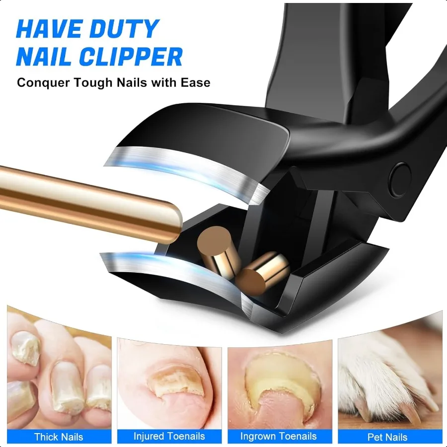 Teennagelknipper voor senioren Ingegroeide dikke teennagels 2025 Schuine kop Teennagelknipper met vanger Heavy Duty 45 schuine teennagel