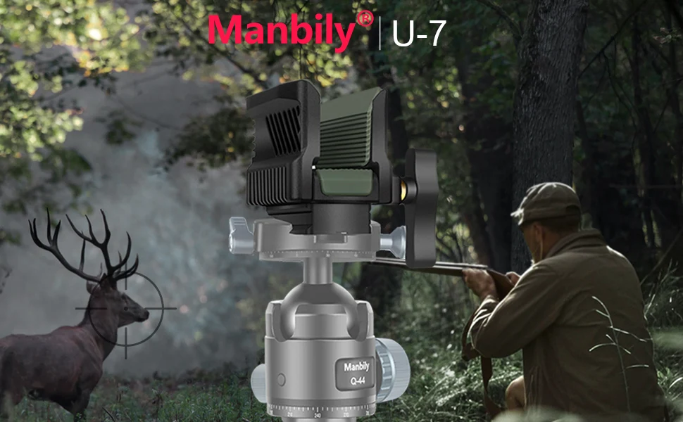 Manbily U-7 Breiter Zweibein-Schießständer mit Arca-Swiss-Klemme und Rest-Adapter für Jagdfernrohre und Schießstativen aus Aluminium – Detail 1
