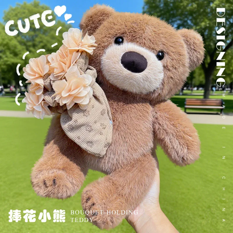 

Cute Bouquet Love Bear Plush Toy Bear With Flower Plush Doll Romantic Holiday Gift Gifts For Girls And Ladies