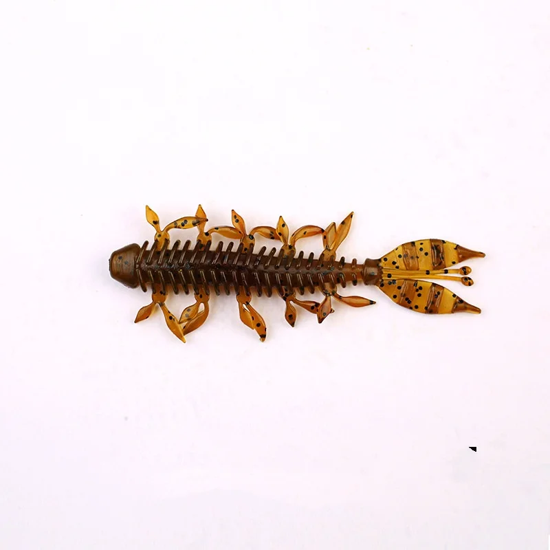 Angelköder, Alien-Garnelen, weicher Köder, 7,5 cm, 3 g, PVC, hohe Elastizität, schwimmende Kunstköder, Wurm, Lot 10 Stück, Ausverkauf – Detail 6