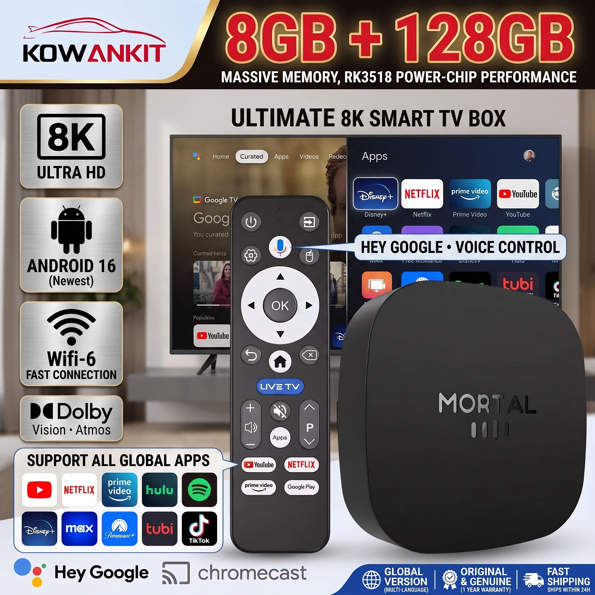 Home Cinema Quad - Boîtier TV intelligent 8K HD 2026