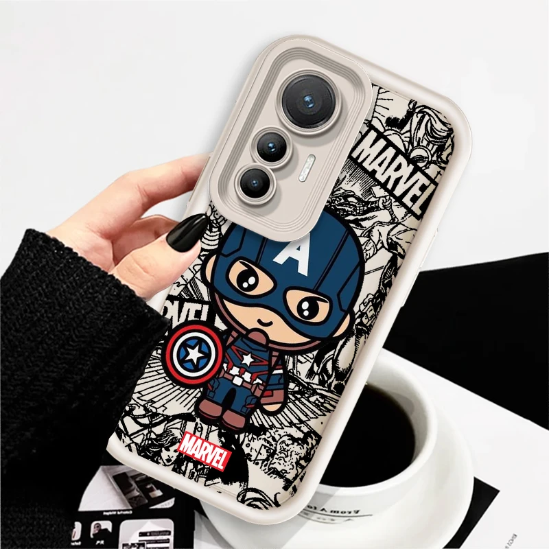 Marvel Iron Man Deadpool Cute Eye Ladder For Xiaomi MI 14 12T 11 Lite Poco M3 X5 X4 F5 F4 F3 F2 GT Pro 5G Funda Phone Case