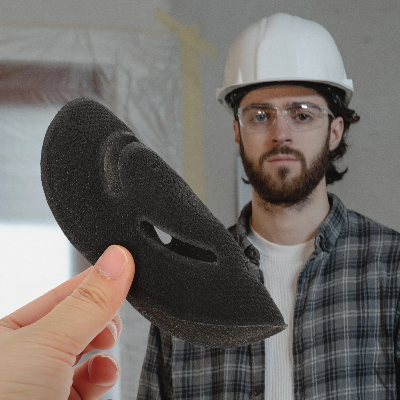 10pcs Safety Hat Liner Soft Sponge Padding Sweat Absorbent Bump Cap Insert Hard Hat Accessories Forehead Compatible Labor