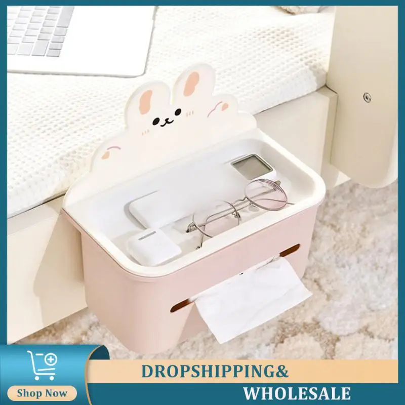 Storage Rack Dust-proof Storage Easy To Charge Strong Convenient Bedside Storage Tissue Box Interesting Design Save Space