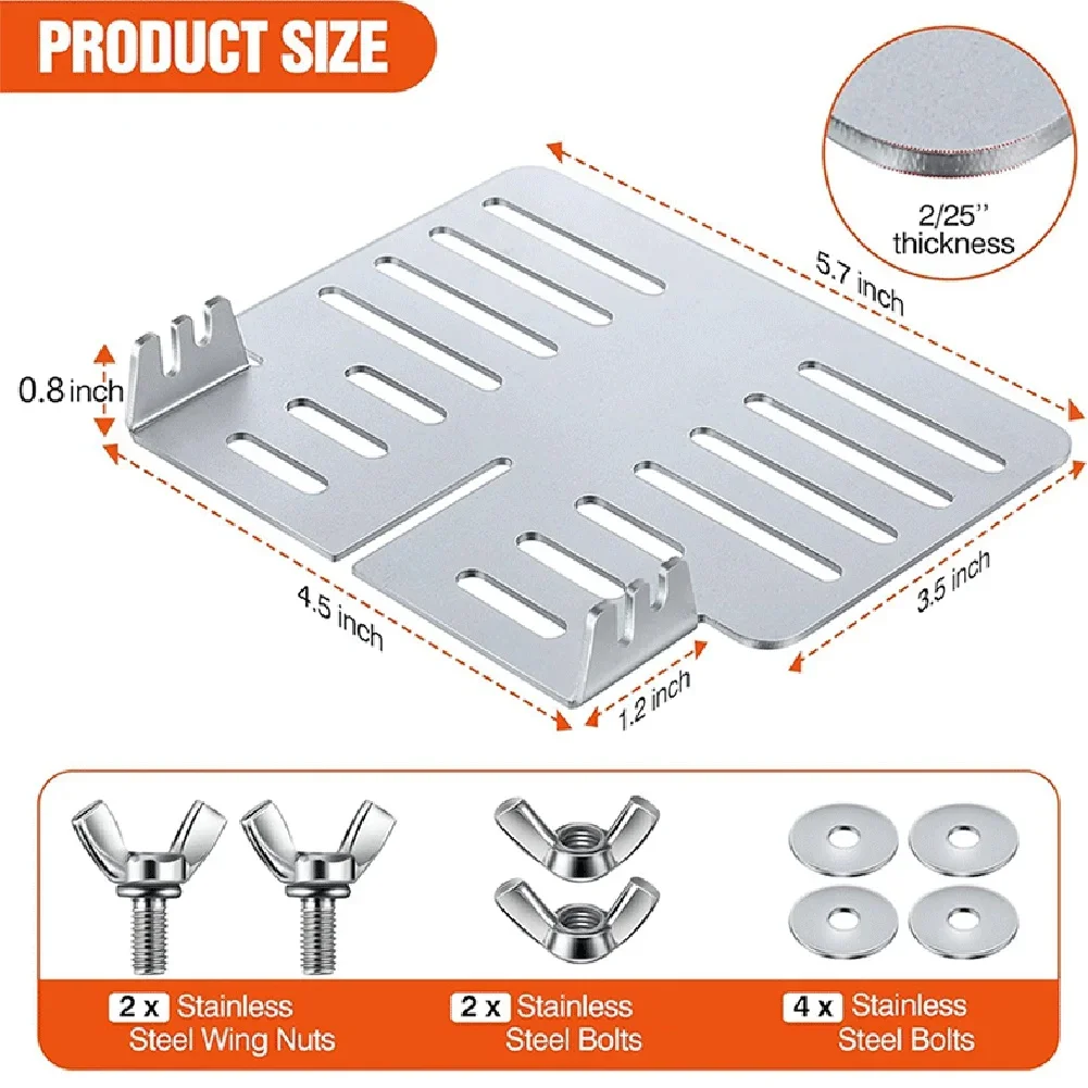 Adjustable Stainless Steel Bracket Kit for Stove Fans Includes Bolts Wing Nuts Fits For Heater Buddy and Compatible Fans