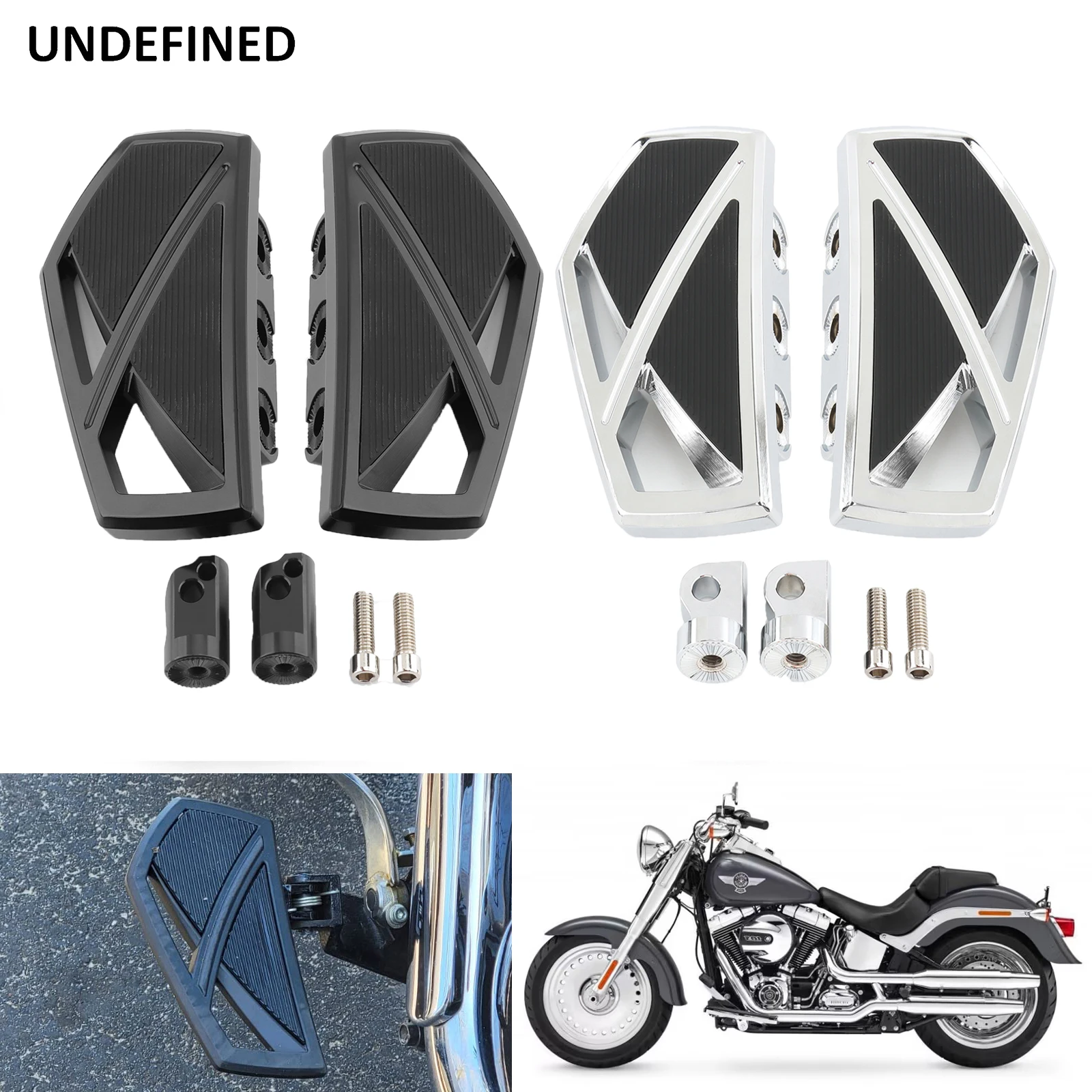 

Motorcycle Mini Floorboards Phantom Foot Pegs Footrests Pedals For Harley Touring Road King Softail Sportster 883 Dyna Fat Bob