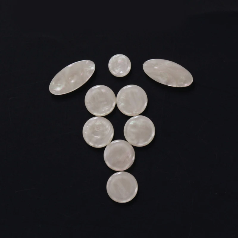 9pcs White Mother of Pearl Shell Key Button Inlays for Tenor/ Alto/ Soprano Sax Saxophone