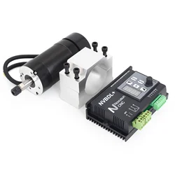 400W 48V ER8 Air cooled DC Brushless Spindle Motor + 600W 60V Driver Without Hall for CNC Engraving Milling Machine